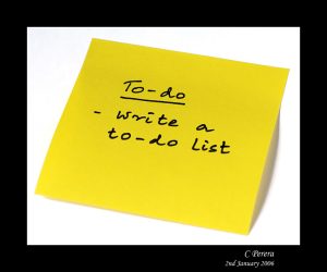 To-do: write a to-do list